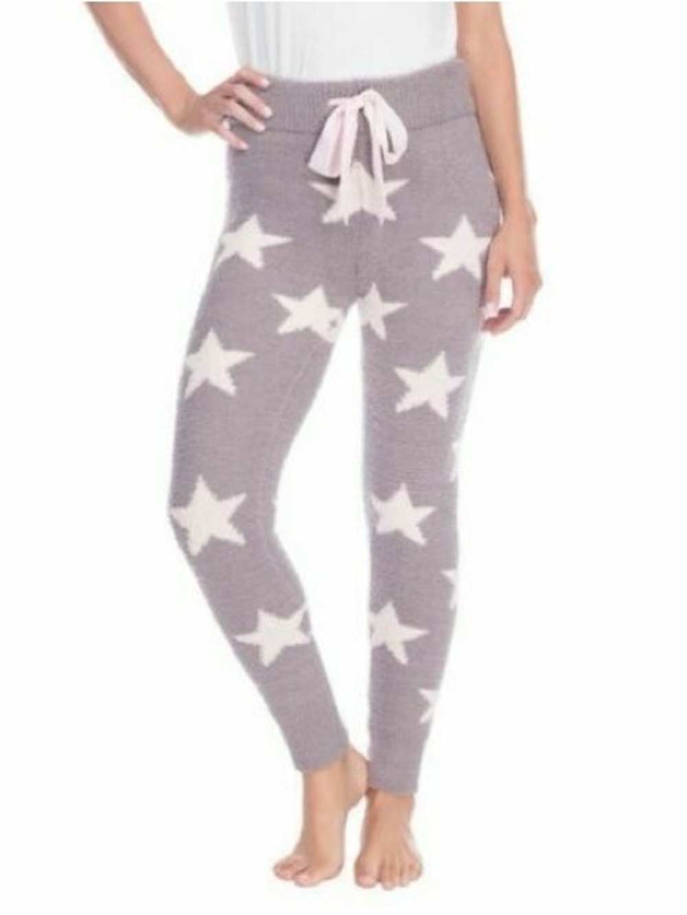 Honeydew Intimates Chenille Lounge Pants - Gray with White Stars